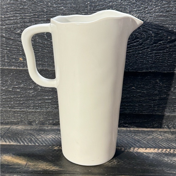 Rae Dunn SPLISH SPLASH White & Teal Melamine Pitcher by Magenta - Picture 3 of 6